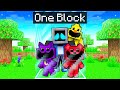Locked on ONE BLOCK with SMILING CRITTERS in Minecraft!