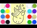 Cute unicorn sand painting for kids and toddlers || ABCD rhymes song for kids and toddlers