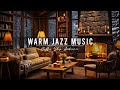 Cozy Winter Coffee Shop Ambience with Warm Jazz Music & Crackling Fireplace to Relaxing, Study, Work