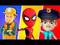 Policemen, Spiderman and Firemen Song 🚒 🚓 🚑 + More Lights Baby Songs