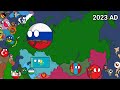 History of Russia and neighbor (650 - 2024) Countryballs Best version