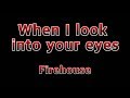 When I Look Into Your Eyes - Firehouse(Lyrics)