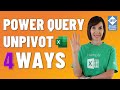 Power Query Unpivot - fix 4 common data layouts (incl. workbook)