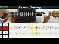 Air On The G String (J. S. Bach) - Guitar Tabs & Score