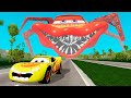 Super Giant Lightning McQueen Spider Eater VS Lightning McQueen | Escape From The Beamng Drive #139