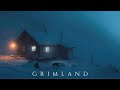 Grimland | Snowstorm in Deep Dark Ambient Sound | Relaxing Sleep Atmosphere