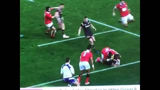 Huge hit on Cory Allen Wales v Tonga