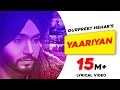 Yaariyan | Lyrical Video | Gurpreet Hehar | Gurnaz | Mr. VGrooves |Khan Bhaini |Latest Punjabi Songs