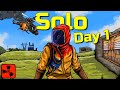 Surviving Rust - Day 1 Solo Gameplay as a Beginner!