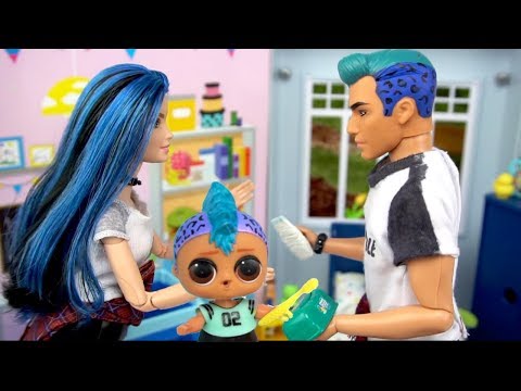 Barbie Doll LOL Punk Boi Family Morning Routine In The Playground & Birthday Party