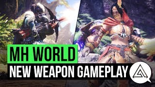 Monster Hunter World | New Gameplay - Insect Glaive, Switch Axe, Dual Blades & Light Bowgun