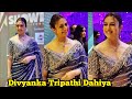 Divyanka Tripathi Dahiya Looking Very Beautiful in Black Saree At Midday Showbiz Icons 2023 Awards