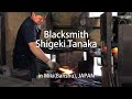Blacksmith Shigeki Tanaka forging Japanese knives in Miki JAPAN