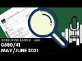 0580/41 May/June 2021 Marking Scheme (MS) *Audio Voiceover