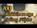 100 Malalalim na Salitang Filipino (with English Translation)