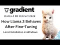How Llama 3 Behaves After Fine-Tuning - Install Llama 3 8B Instruct 262k Locally