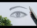 How to draw a realistic eye for Beginners step by step | Easiest eye drawing tutorial | Easymix Art
