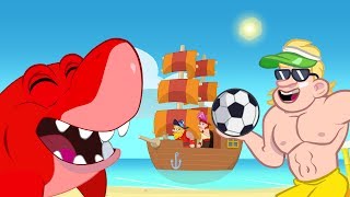 Morphle Beach adventures - Summer Cartoons for Kids with Shark and Construction vehicles