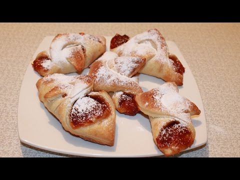 Сладкая выпечка из слоеного пресного теста рецепты