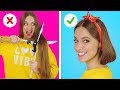 BRILLIANT HAIR HACKS AND TIPS || Funny Hair Situations And Problems by 123 GO!