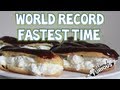 Fastest Time To Eat 3 Chocolate Eclairs - 18.02s (Guinness World Records) | Furious Pete