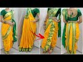 How to easily drape your 9 meter saree perfectly|Zig-Zag nauwari saree draping|by GLAMBEAUTYYS
