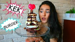 #İremPişiriyor: DEV KEK BURGER!