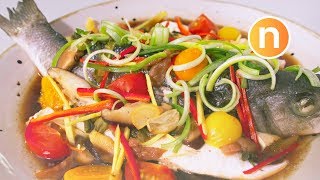 Teochew Steamed Fish Steamed with Pickled Vegetables and Pickled Plums 潮州式蒸鱼 Nyonya Cooking Teochew Steamed Fish Steamed with Pickled Vegetables and Pickled Plums 潮州式蒸鱼 Nyonya Cooking