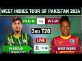 PAKISTAN vs WEST INDIES 3rd T20I MATCH LIVE COMMENTARY | PAK W vs WI W LIVE