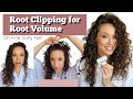 HOW TO ROOT CLIP FOR VOLUME | ON FINE CURLY HAIR