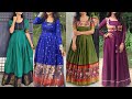 Latest Silk gown design ideas 2023 |  Saree pattern long gown dress design | Long gown designs
