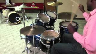 16th note linear drum fill- drum lesson
