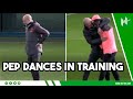 Pep DANCES as Haaland & Doku feel the LOVE in Man City Champions League training