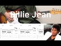 Michael Jackson - Billie Jean (guitar cover with tabs & chords)