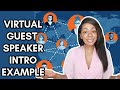 Example of Introducing a Virtual Guest Speaker