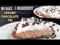 THE EASIEST CREAMY CHOCOLATE PIE | No Bake 5 Ingredient Pie Recipe