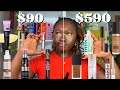 FULL FACE OF HIGHEND VS DRUGSTORE MAKEUP | what’s worth your money ?