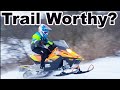 IN ACTION! Yamah Snoscoot 200 Youth Snowmobile,  Arctic Cat ZR 200 & Ski Doo MXZ 200