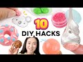 10 Craft Hacks with Everyday Items! Water Bubbles, Bath Clay, Candy Paint and MORE