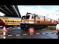 55 HIGH SPEED TRAINS CROSSING RAILROAD CROSSINGS | Level Crossing | Indian Railways Trains