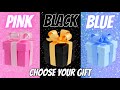 Choose your gift 🎁🤩💖 || 3 gift box challenge Pink, Black, Blue wouldyourather #giftboxchallange