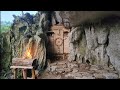 Full video: Building a house in a cave, walking alone in the bush
