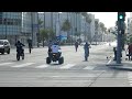 Motorcycle Riders On Back Wheel Sunset Blvd Los Angeles California USA April 26, 2024