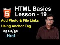 How to link photo using anchor tag in HTML | HTML basics lesson-19 | anchor tag tutorial 2
