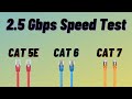 Ethernet cables speed tested @ 2.5 Gbps. Cat 5E,Cat 6 and Cat 7 cables SPEED comparision!