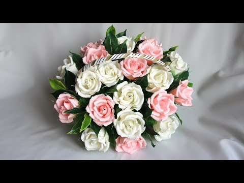 Мастер класс. Букет из конфет Корзина с розами своими руками - videooin.com - Watch High Quality Videos