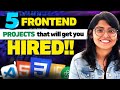 Top 5 Frontend Projects with Resources to get placement |  Projects for final year students