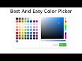 Best Color Picker For Your Web App - Code With Mark