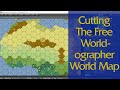 Cutting the Free Worldographer World Map