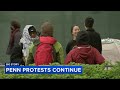 Pro-Palestinian protesters remain on University of Pennsylvania's campus despite warnings to disband